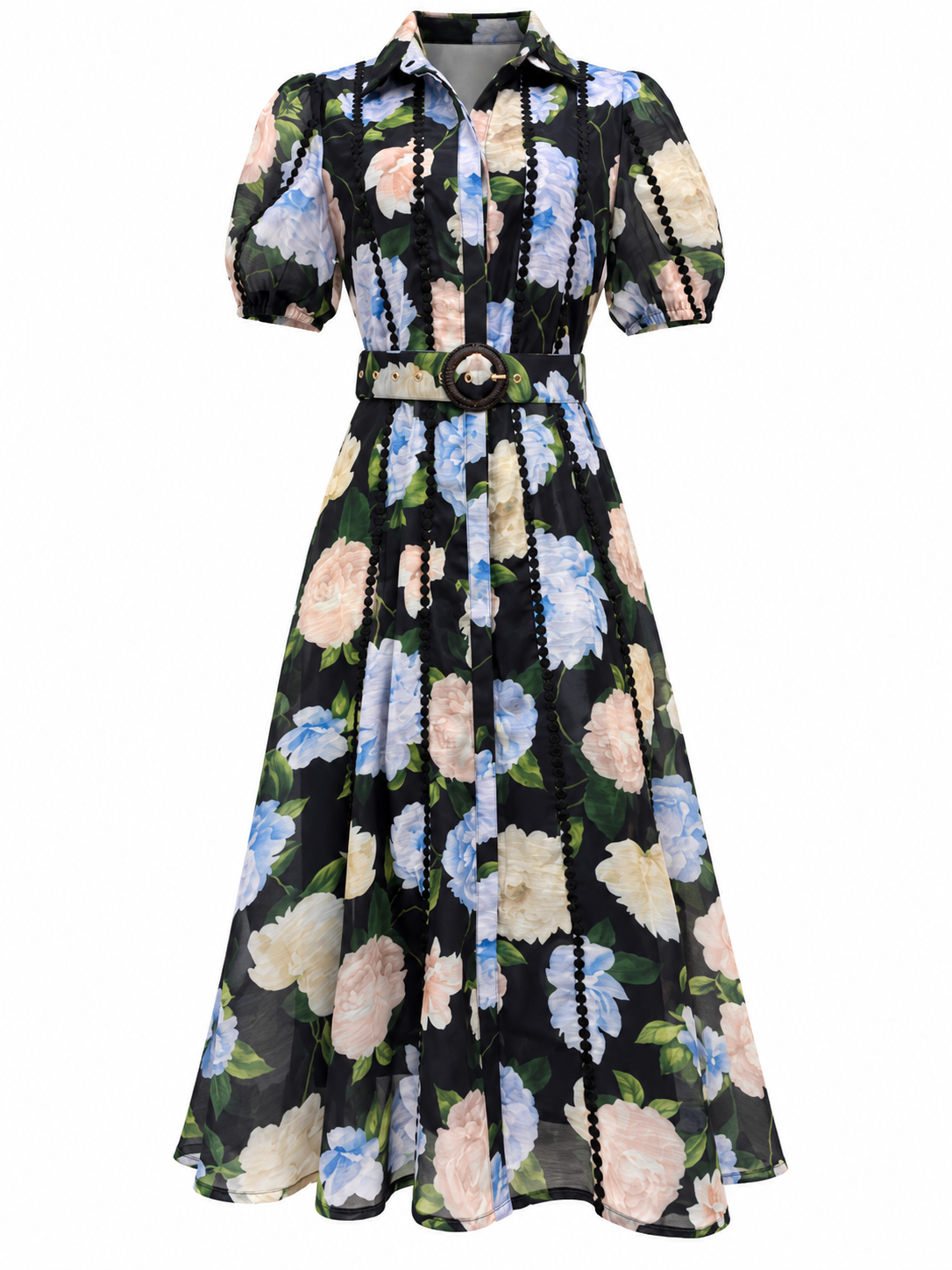 Greta Dress | Black Floral