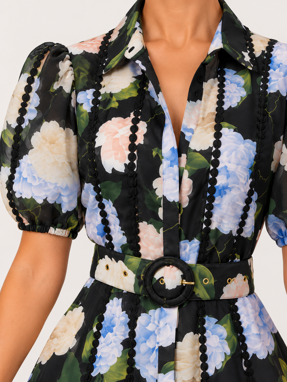 Greta Dress | Black Floral