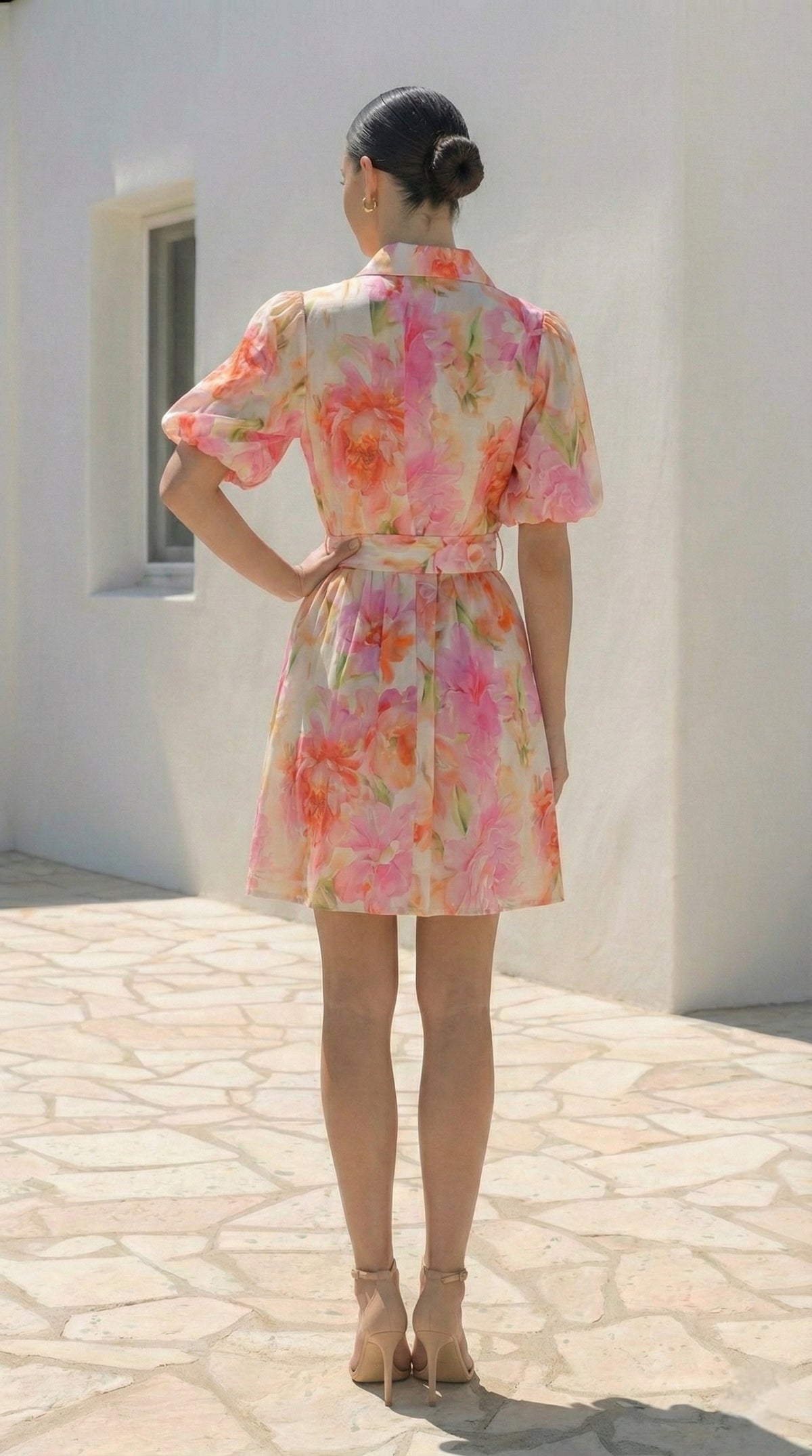 Charlotte Short Dress | Pink Floral