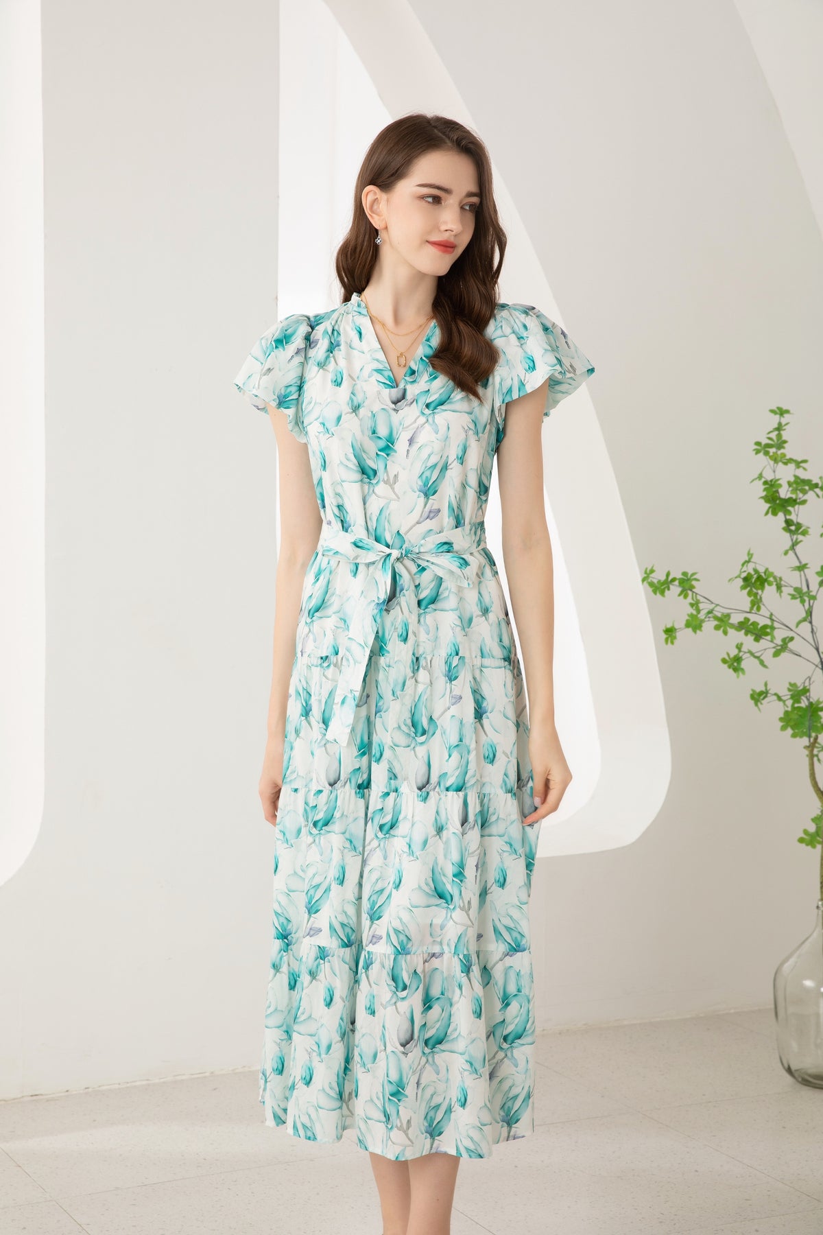 GDS Risette Tencel Long Dress | Blue Print