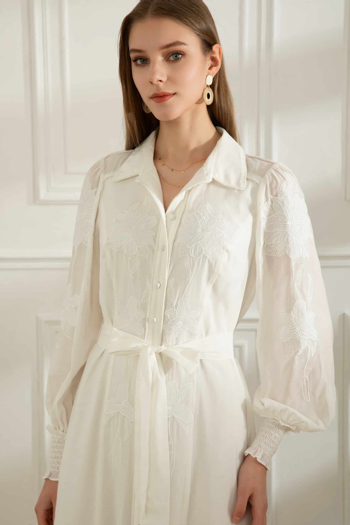 GDS Camille Dress | White DRESSES autumn-winter AW 23 BRUNCH Catch DRESSES GDS HOLIDAY L M RACES S SALE 40 % WHITE XL XS